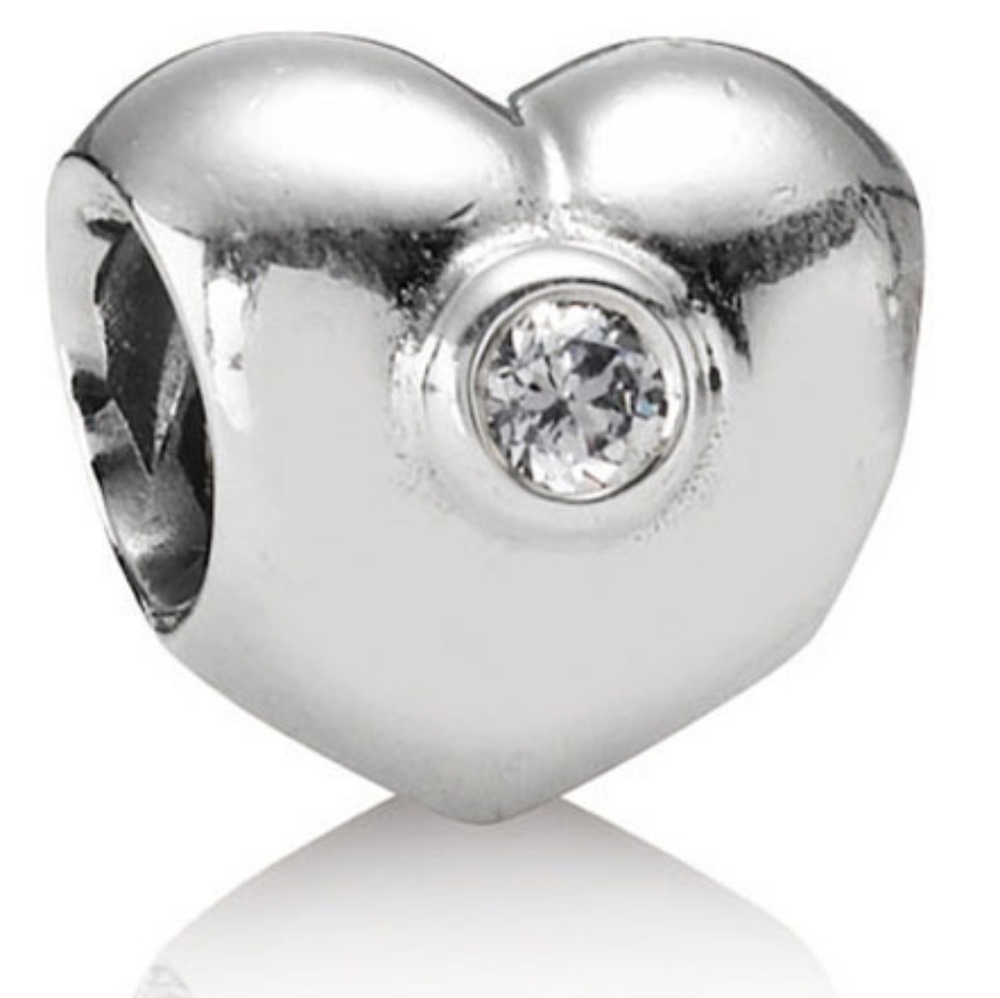 *SOLD* Pandora Retired Heart with CZ Charm